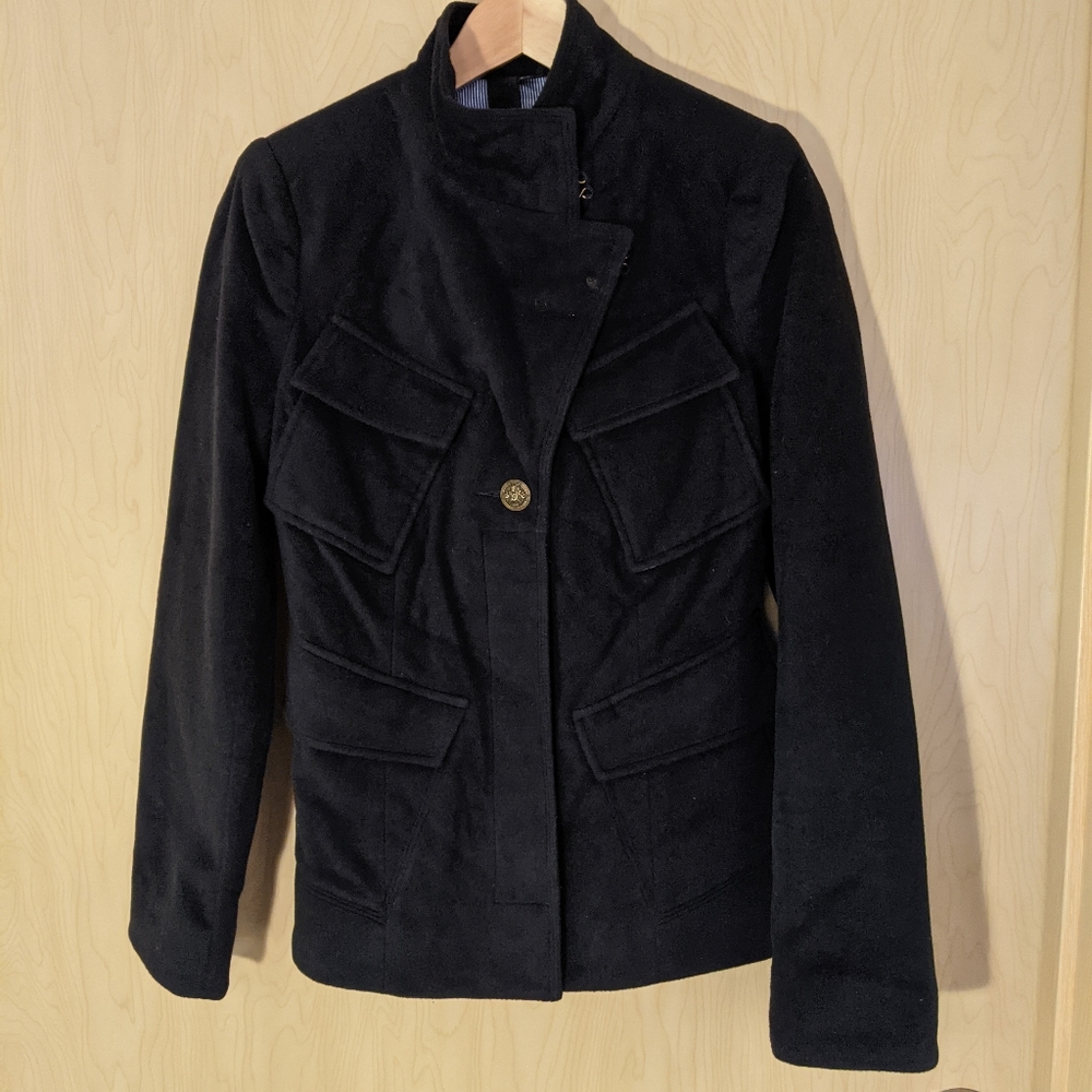L.A.M.B. Diagonal Pockets Jacket, Navy, 6